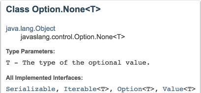 Javaslang None Object definition
